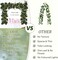 2 Packs 6FT Green Flower Garland Decor, Artificial Faux Eucalyptus Leaves